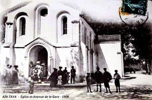 2757- Ain-Taya - Eglise et Avenue de la Gare -1909